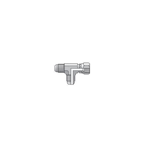 Parker Triple-Lok 37Deg Flare Run Tee, Male JIC 37 Deg to Male SAE-ORB, Branch Male JIC 37 Deg, Steel R5OX 12 R5OX-S - main